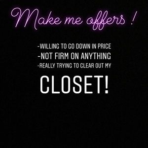 Open to any and all offers!